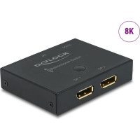 Delock DisplayPort 2 - 1 Switch bidirectional 8K 30 Hz