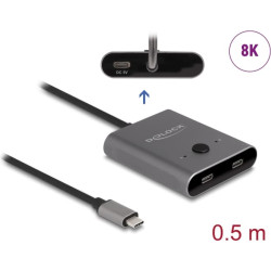 Delock USB 10 Gbps USB Type-C™ Switch 2 to 1 bidirectional 8K