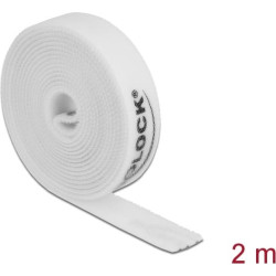 Delock Hook-and-loop tape on roll L 2 m x W 15 mm white