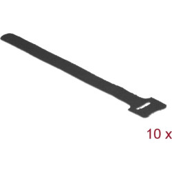 Delock Hook-and-loop fasteners L 200 mm x W 12 mm 10 pieces black