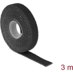 Delock Hook-and-loop tape on roll L 3 m x W 13 mm black