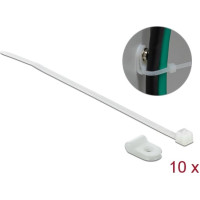 Delock Mounting Clamp 3.2 mm with Cable Tie L 100 x W 2.5 mm white