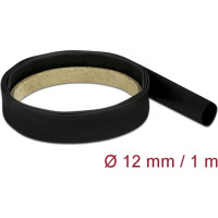 Delock Heat Shrink Tube 1 m x 12 mm shrinkage ratio 2:1 black