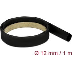 Delock Heat Shrink Tube 1 m x 12 mm shrinkage ratio 2:1 black