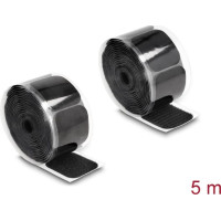 Delock Hook-and-loop pad on roll self-adhesive 45 x 50 mm - length 5 m black