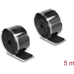 Delock Hook-and-loop pad on roll self-adhesive 45 x 50 mm - length 5 m black