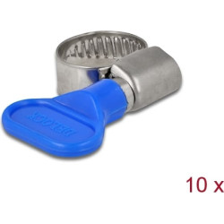 Delock Butterfly Hose Clamp 10 - 16 mm 10 pieces blue