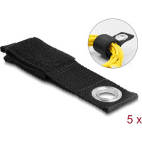 Delock Heavy-duty Hook-and-loop strap with fastening eye L 260 x W 38 mm black 5 pieces