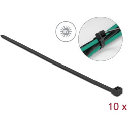 Delock Cable tie UV-resistant L 1220 x W 9.0 mm black 10 pieces