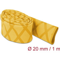 Delock Heat Shrink Tube X-pattern non-slip 1 m x 20 mm yellow