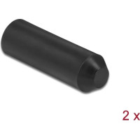 Delock End Caps with inside adhesive 30 x 11 mm 2 pieces black