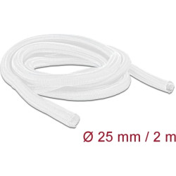 Delock Braided Sleeve self-closing 2 m x 25 mm white