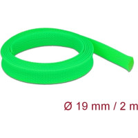 Delock Braided Sleeve stretchable 2 m x 19 mm green