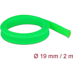 Delock Braided Sleeve stretchable 2 m x 19 mm green