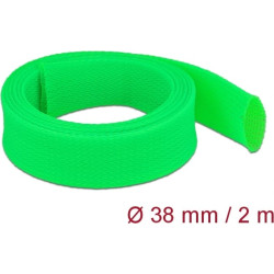Delock Braided Sleeve stretchable 2 m x 38 mm green