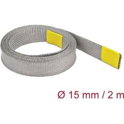 Delock Braided sleeve for EMC shielding stretchable 2 m x 15 mm