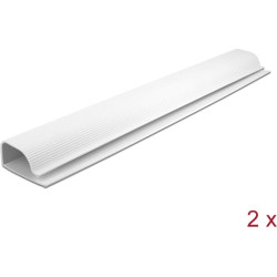 Delock Cable Duct for under-table mounting 63 x 28 mm - length 400 mm 2 pieces white