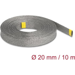 Delock Braided Sleeve for EMI shielding stretchable 10 m x 20 mm