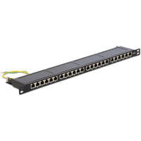 Delock 19 Patch Panel 24 Port Cat.6 0.5 U black