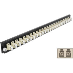 Delock 19″ Splice Box Front Panel 24 port LC Duplex beige