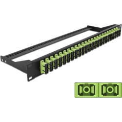 Delock 19″ Fibre Patch Panel 24 port SC Duplex limegreen