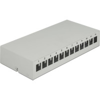 Delock Keystone Patch Panel 12 Port grey