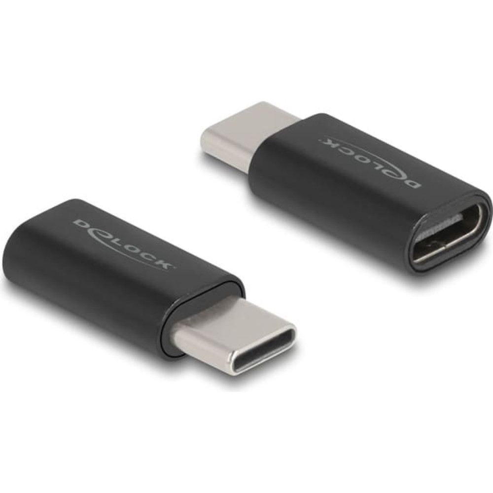 Delock Adapter SuperSpeed USB 10 Gbps (USB 3.2 Gen 2) USB Type-C™ male to female port saver black