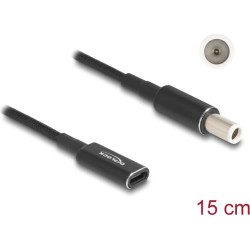 Delock Adapter cable for Laptop Charging Cable USB Type-C™ female to Dell 7.4 x 5.0 mm male 15 cm