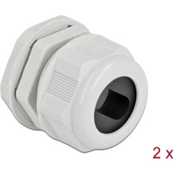 Delock Cable Gland PG29 for flat cable grey 2 pieces