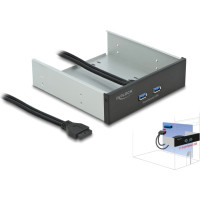 Delock 5.25″ Front Panel with 2 x SuperSpeed USB (USB 3.2 Gen 1) Type-A ports