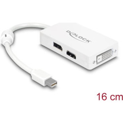 Delock Adapter mini Displayport 1.1 male  Displayport  HDMI  DVI female Passive white
