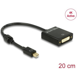 Adapteris miniDP 1.2 M > DVI F (24+5), 4K,  Active, Delock