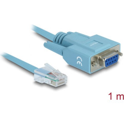 Delock Adapter RS-232 DB9 female > 1 x Serial RS-232 RJ45 male 1 m
