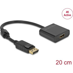 Delock Adapter DisplayPort 1.2 male to HDMI female 4K Active black