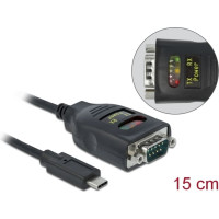 Delock Adapter USB Type-C™ to 1 x Serial RS-232 DB9 with 15 kV ESD protection