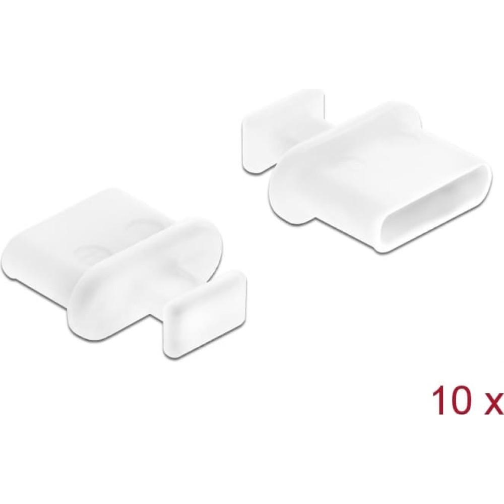 Delock Dust Cover for USB Type-C™ female with grip 10 pieces white