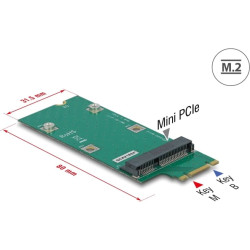 Delock Adapter M.2 Key B+M to Mini PCIe slot (PCIe / USB)