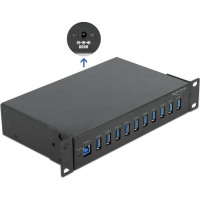 Delock 10″ Industry Hub 10 x USB 3.2 Gen 1 Type-A