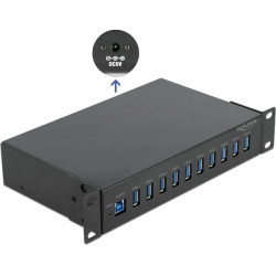 Delock 10″ Industry Hub 10 x USB 3.2 Gen 1 Type-A