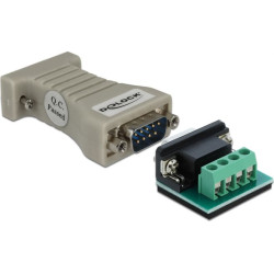 Delock Converter 1 x Serial RS-232 DB9 to 1 x Serial RS-485 with ESD protection 15 kV surge protection 600 W
