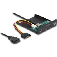Delock 3.5″ USB 5 Gbps Front Panel 2 x USB Type-C™ + 2 x USB Type-A
