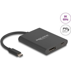 Adapter TypeC > DisplayPort, 8K, PD60W, Delock