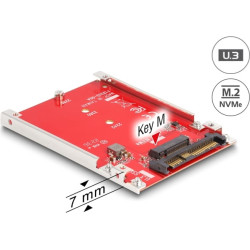 Delock 2.5″ Converter U.3 SFF-8639 to M.2 NVMe Key M - 7 mm