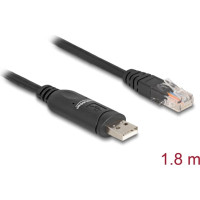 Delock Adapter USB 2.0 Type-A male to 1 x Serial RS-232 RJ45 male 1,8 m black