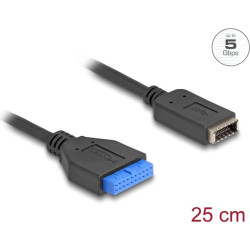 Delock USB 5 Gbps Cable Pin Header female to internal USB Type-E Key A female 25 cm