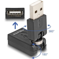 Delock Rotation adapter USB 2.0-A male  female