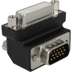Delock Adapter DVI 24+5 pin female  VGA 15 pin male 90 angled