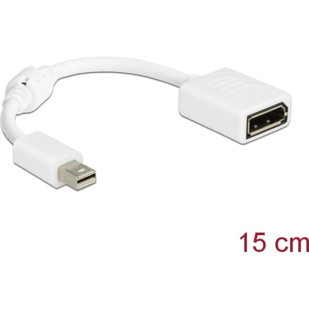Delock Adapter mini DisplayPort male to DisplayPort female 8K white