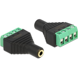 Delock Adapter Stereo jack female 3.5 mm  Terminal Block 4 pin