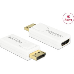 Delock Adapter DisplayPort 1.2 male > HDMI female 4K Active white